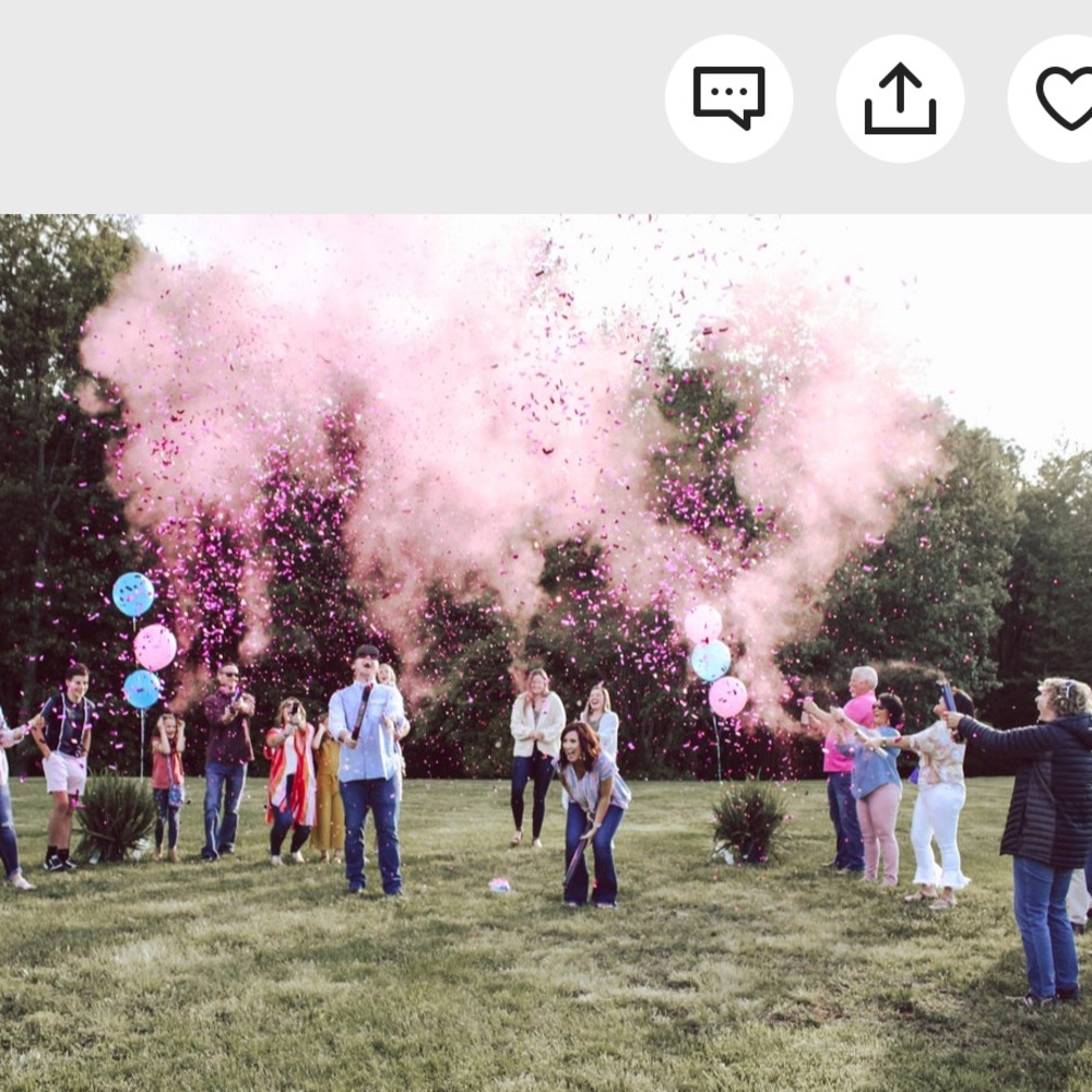 Pink confetti glitter cannons